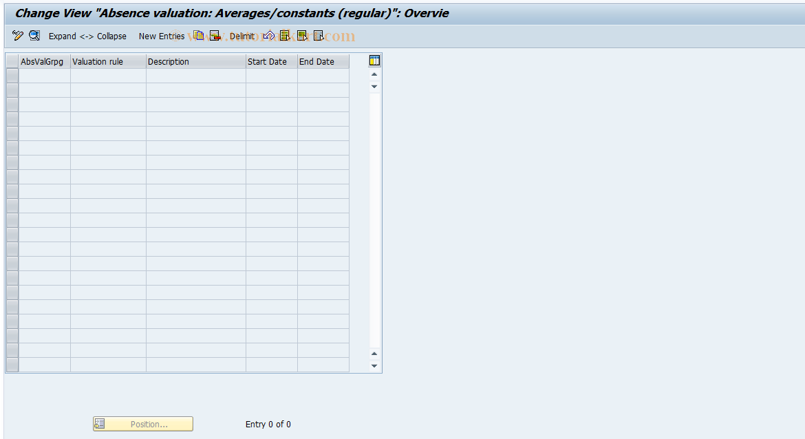 SAP TCode S_AHR_61005174 - IMG activity: OHAEAB012