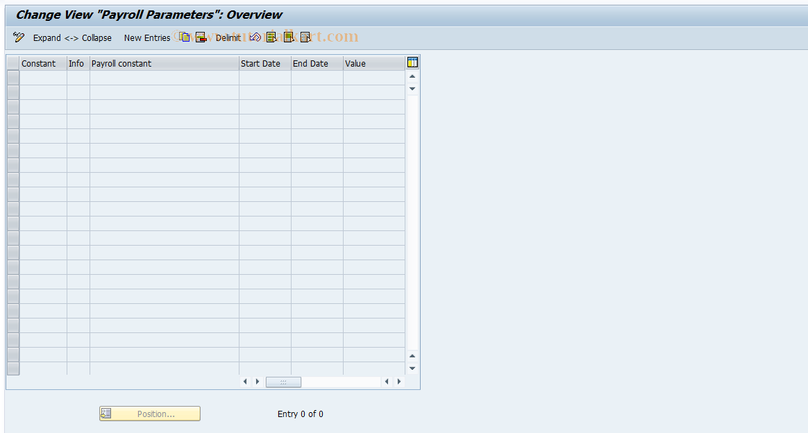 SAP TCode S_AHR_61005180 - IMG-Aktivität: OHAVVKST