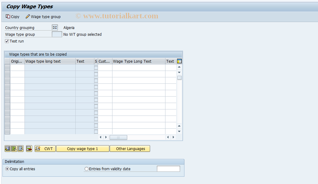 SAP TCode S_AHR_61005182 - IMG-Aktivität: OHANZDE1046