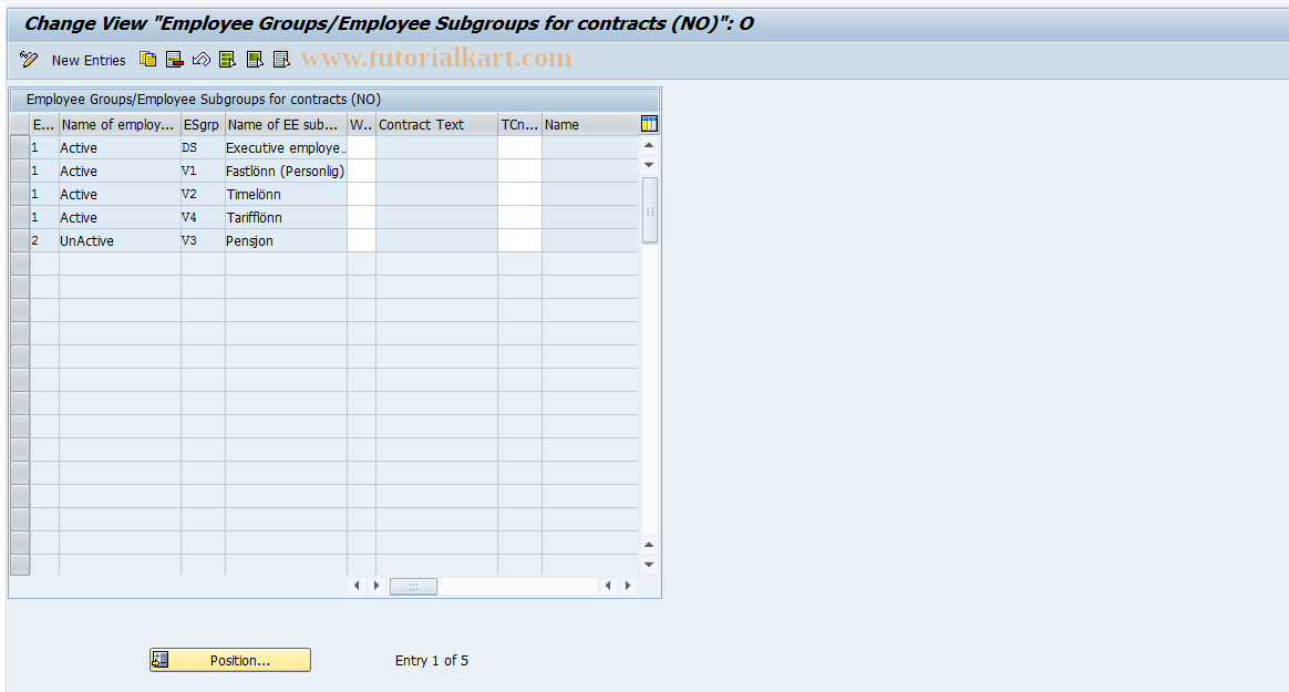 SAP TCode S_AHR_61005191 - IMG-Aktivität: OHAVSSBJOBS