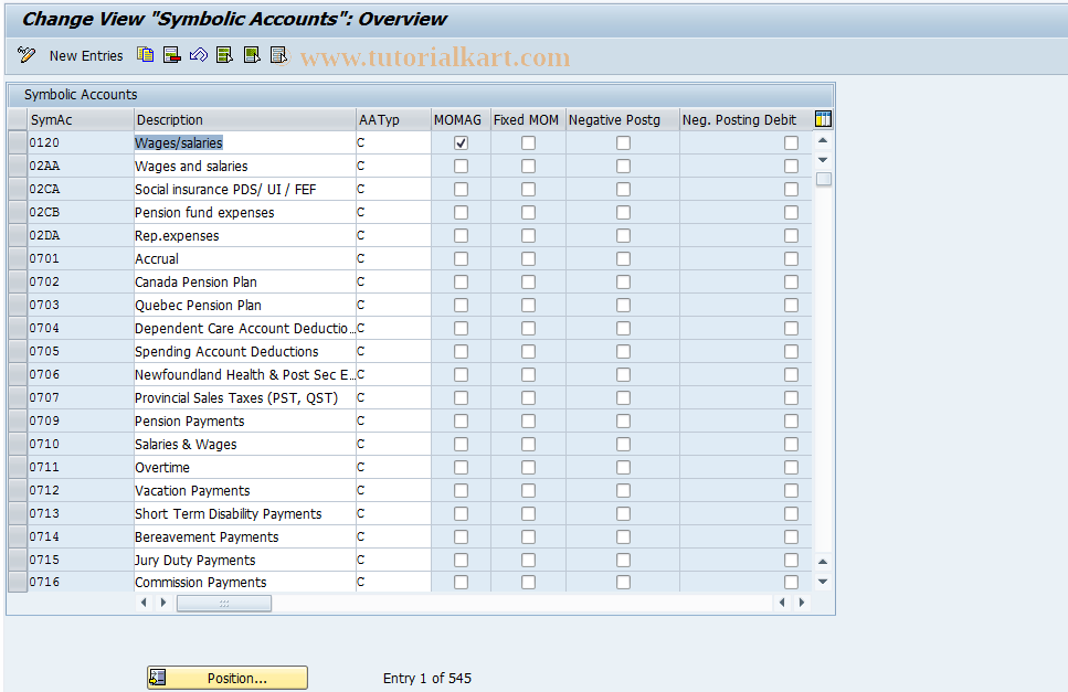 SAP TCode S_AHR_61005246 - IMG Activity: OHADRI042