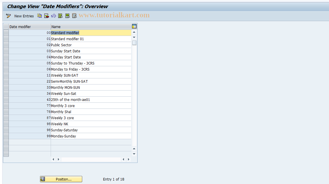 SAP TCode S_AHR_61005252 - IMG-Aktivität: OHANZUM014