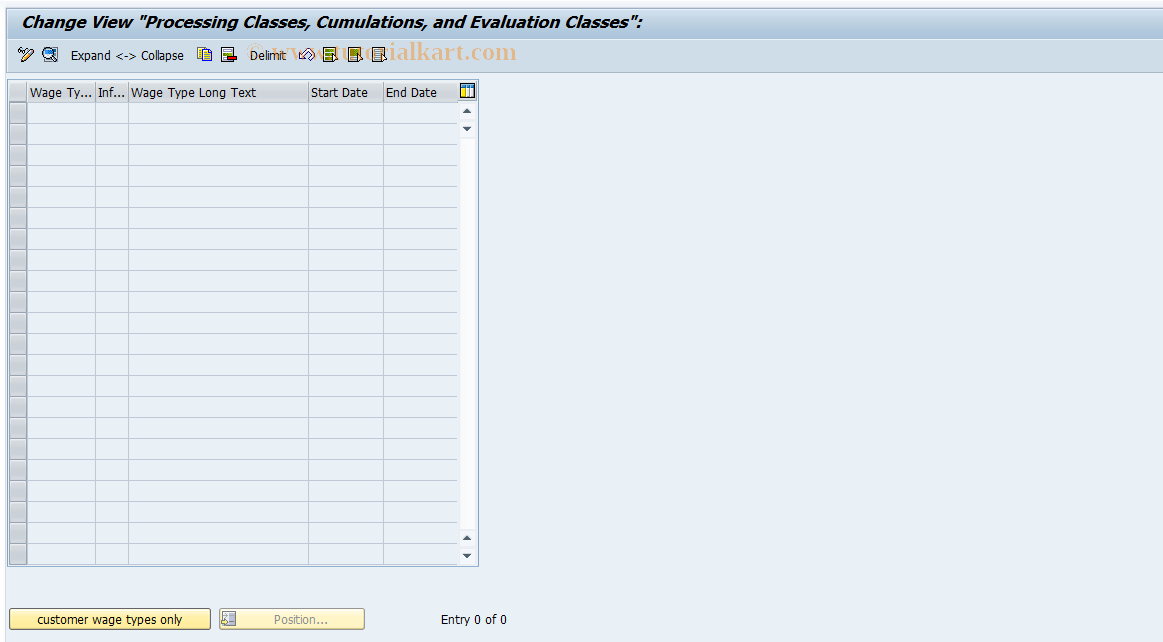 SAP TCode S_AHR_61005274 - IMG-Aktivität: OHANZTAX000