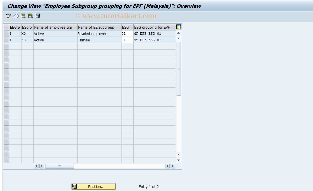 SAP TCode S_AHR_61005278 - IMG-Aktivität: OHALEP070