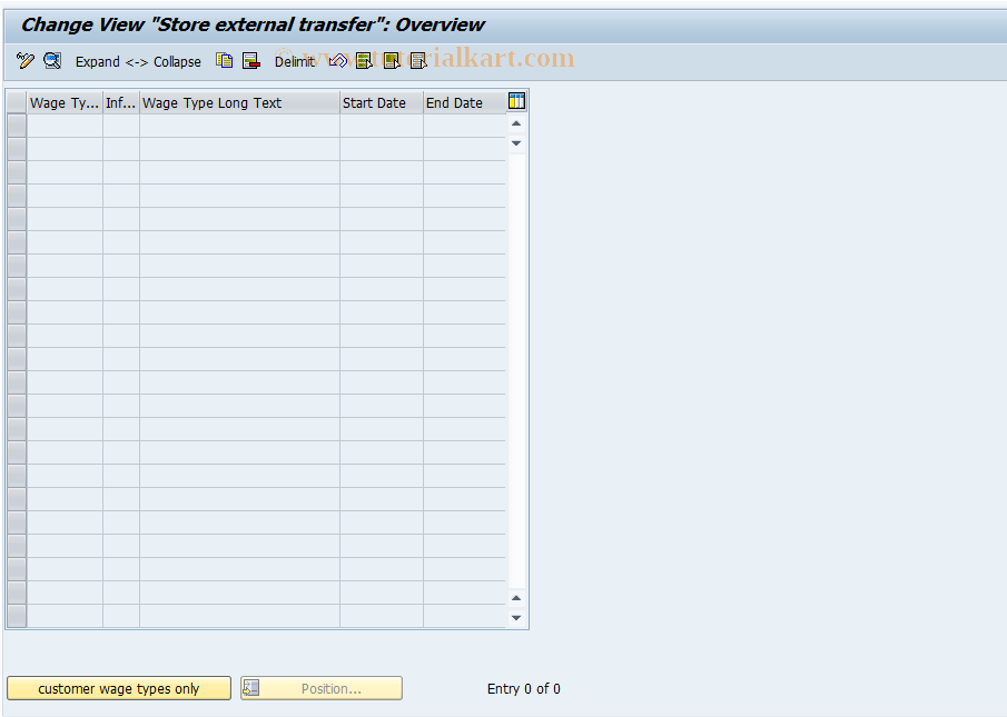 SAP TCode S_AHR_61005279 - IMG activity: OHAESL003