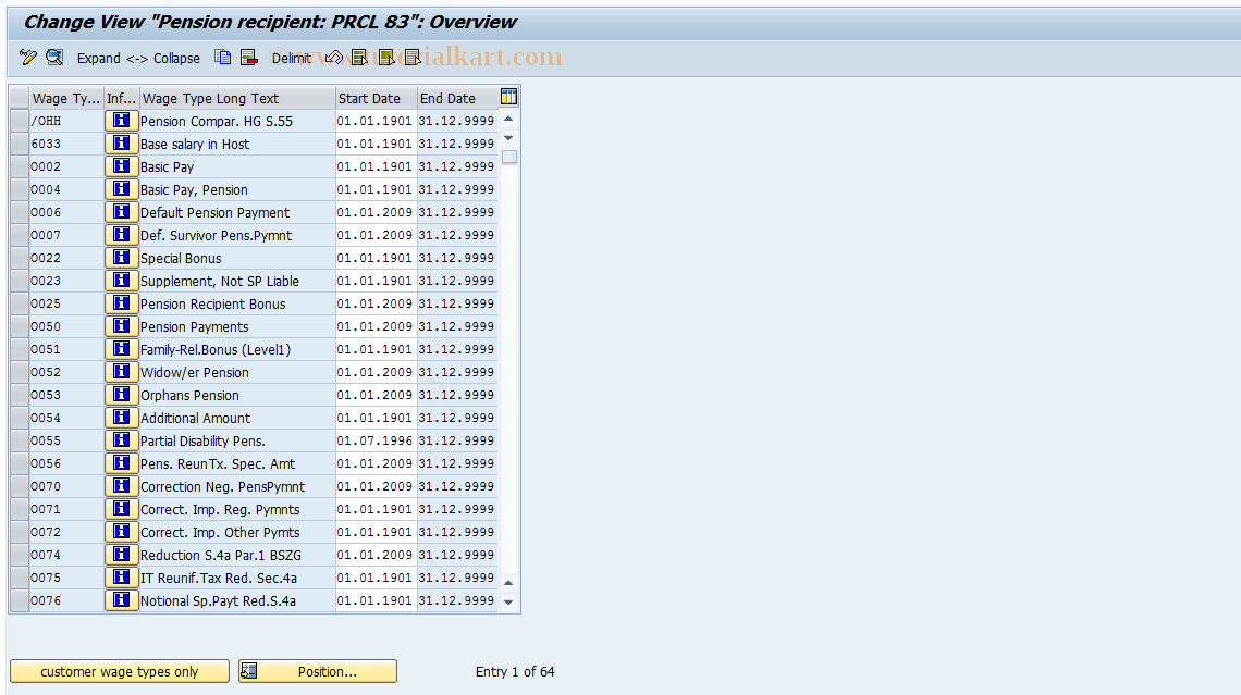 SAP TCode S_AHR_61005299 - IMG Activity: OHADOEV0A1