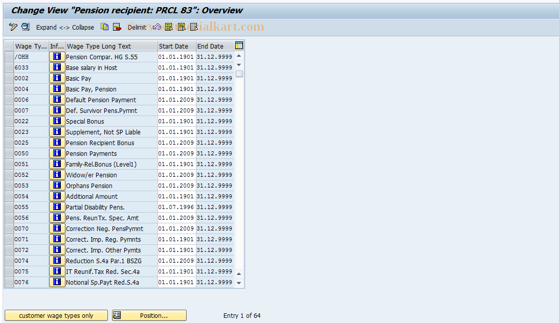 SAP TCode S_AHR_61005335 - IMG Activity: OHADOEV0A2