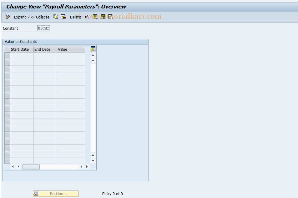 SAP TCode S_AHR_61005344 - IMG Activity: OHADOE550