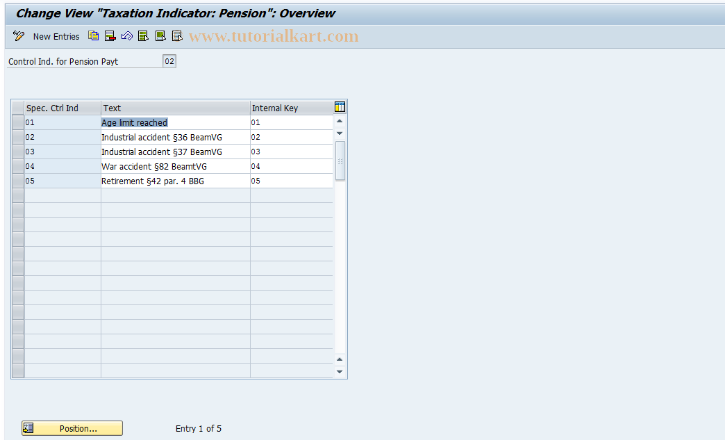 SAP TCode S_AHR_61005349 - IMG Activity: OHADOEV011