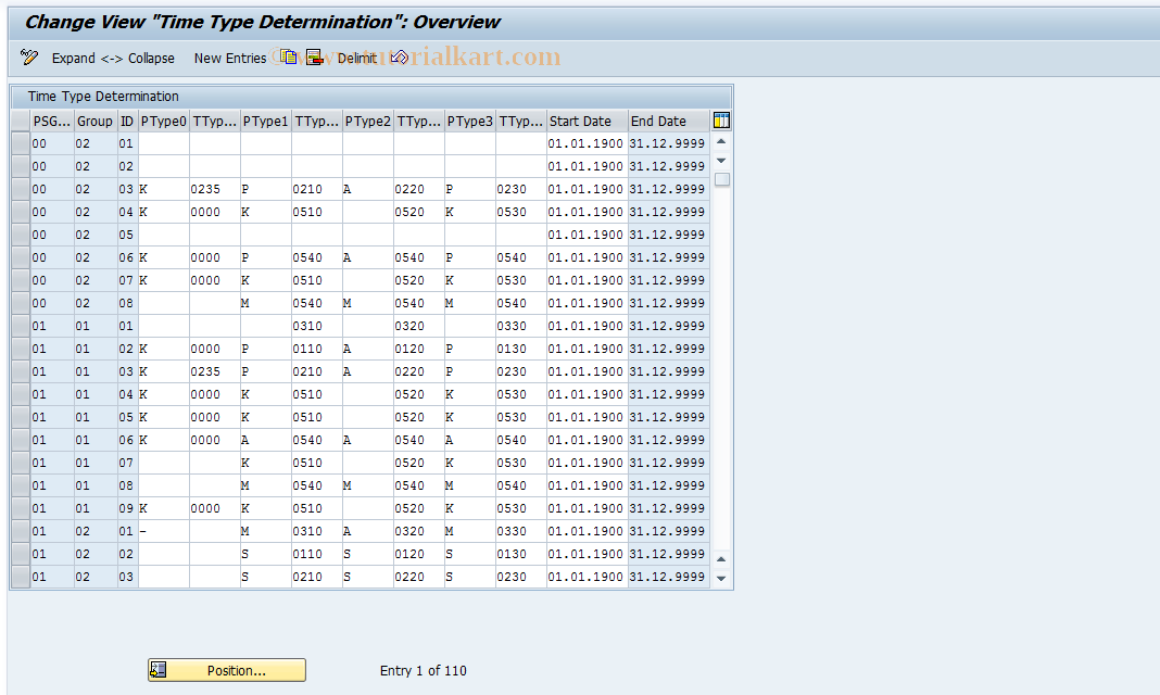 SAP TCode S_AHR_61005361 - IMG activity: OHAETI120