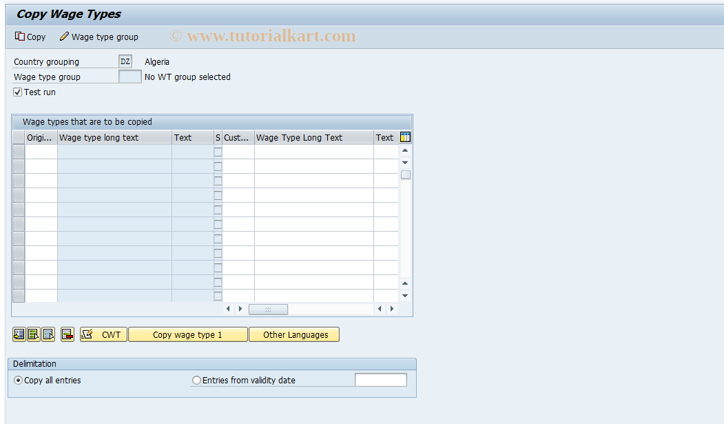 SAP TCode S_AHR_61005365 - IMG Activity: OHADOE540