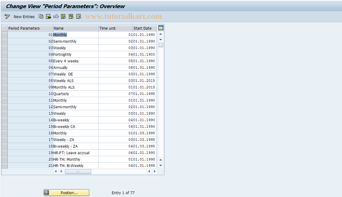 SAP TCode S_AHR_61005386 - IMG activity: OHAEUM012