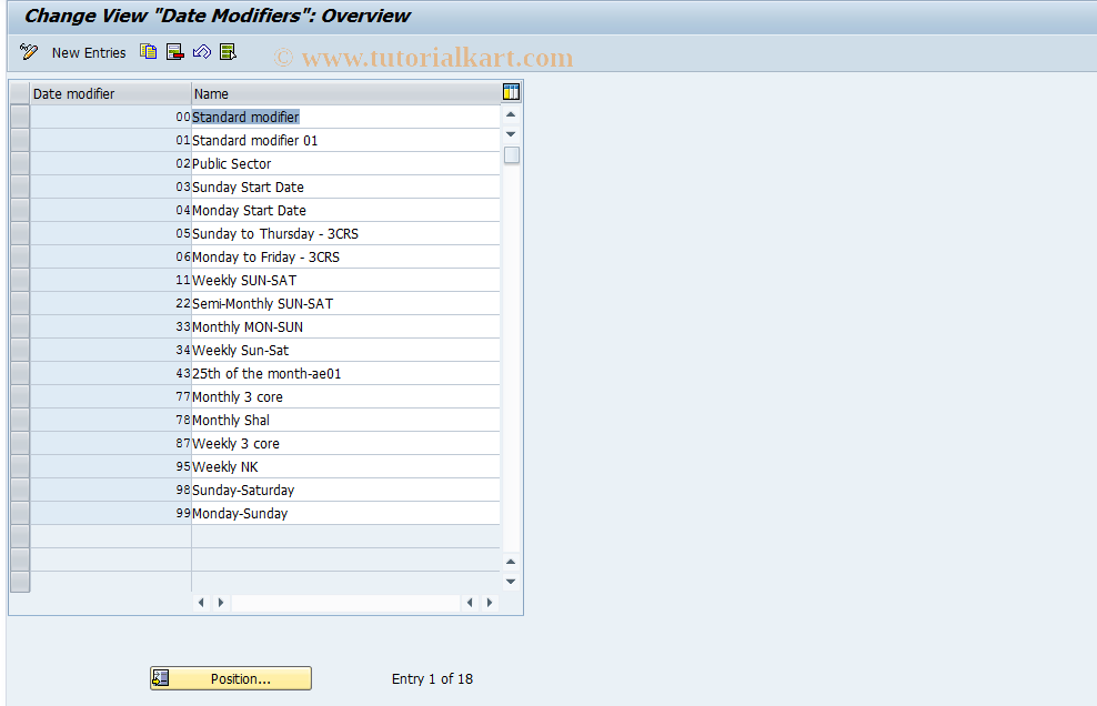 SAP TCode S_AHR_61005389 - IMG activity: OHAEUM014