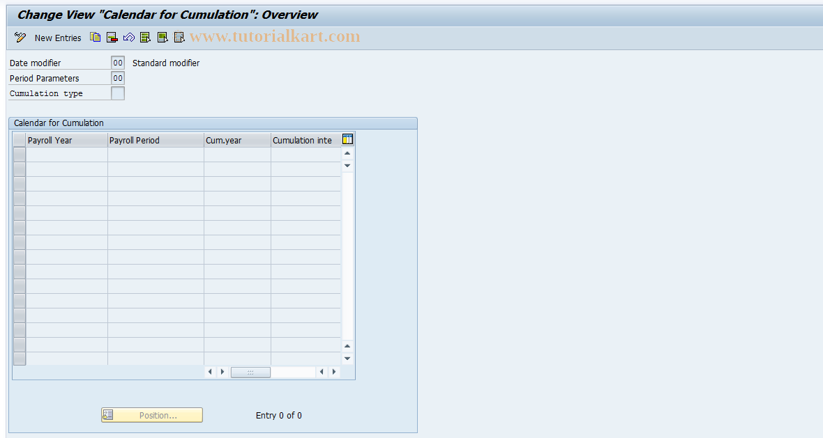 SAP TCode S_AHR_61005405 - IMG-Aktivität: OHANZCU001