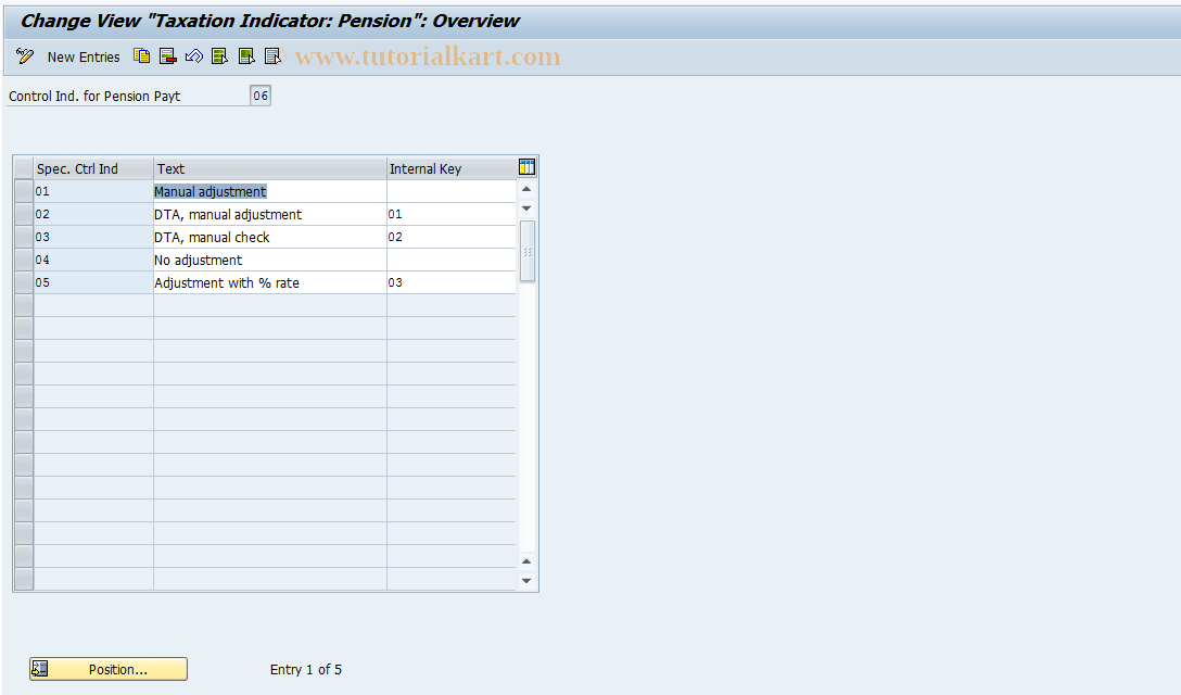 SAP TCode S_AHR_61005432 - IMG Activity: OHADOEV024