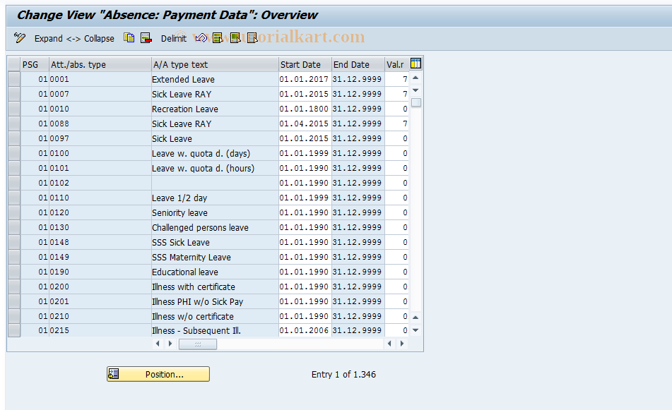 SAP TCode S_AHR_61005436 - IMG activity: OHAEAB002