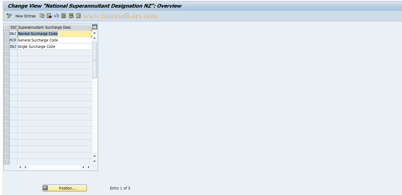 SAP TCode S_AHR_61005437 - IMG-Aktivität: OHANZTAX014