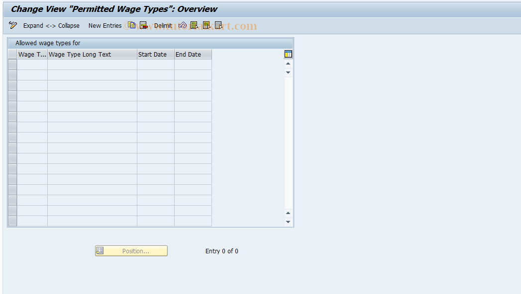 SAP TCode S_AHR_61005451 - IMG-Aktivität: OHAVWTIF