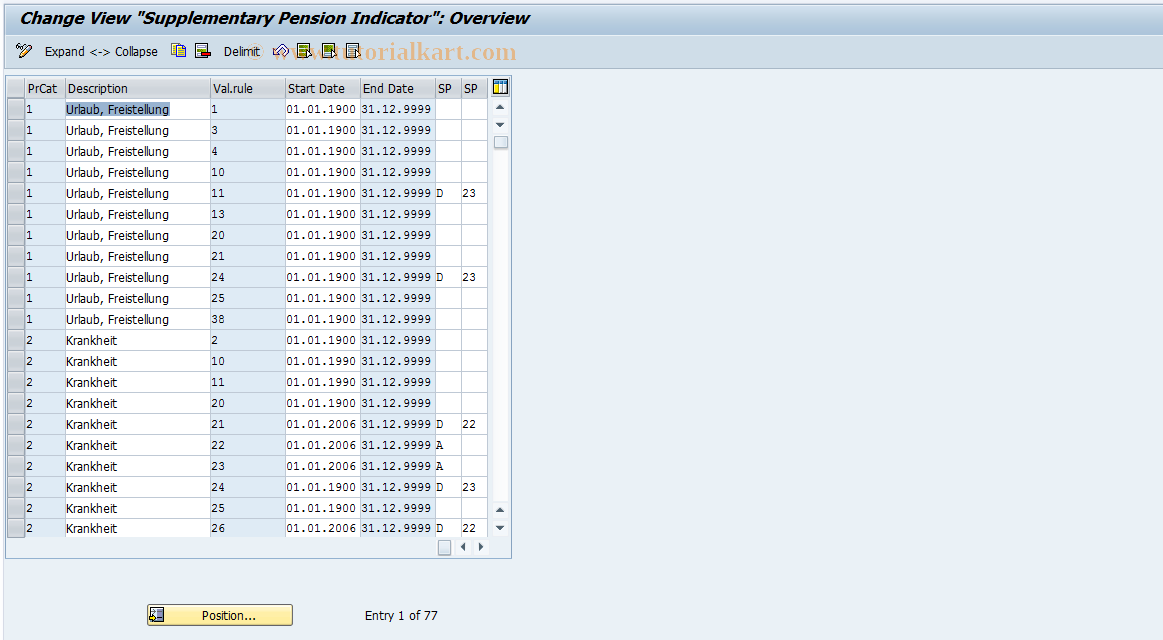 SAP TCode S_AHR_61005457 - IMG Activity: OHADOE515