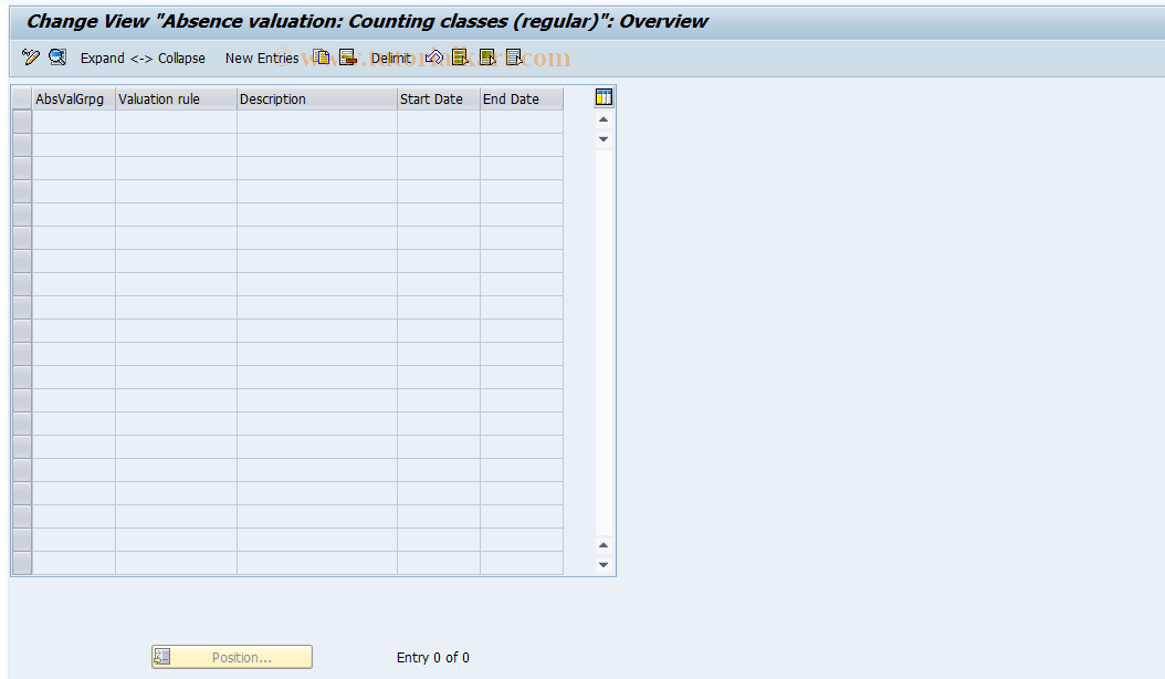 SAP TCode S_AHR_61005460 - IMG-Aktivität: OHAVAB011