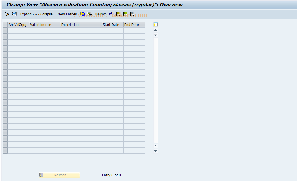 SAP TCode S_AHR_61005464 - IMG activity: OHAEAB011