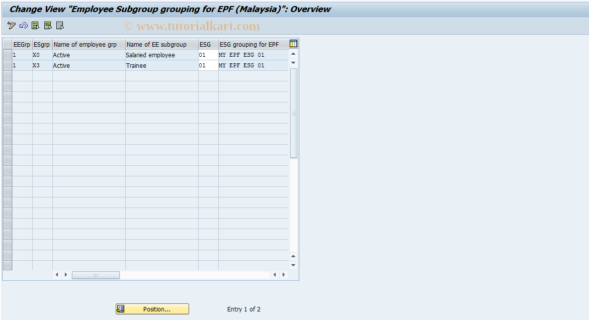 SAP TCode S_AHR_61005466 - IMG-Aktivität: OHALEP160