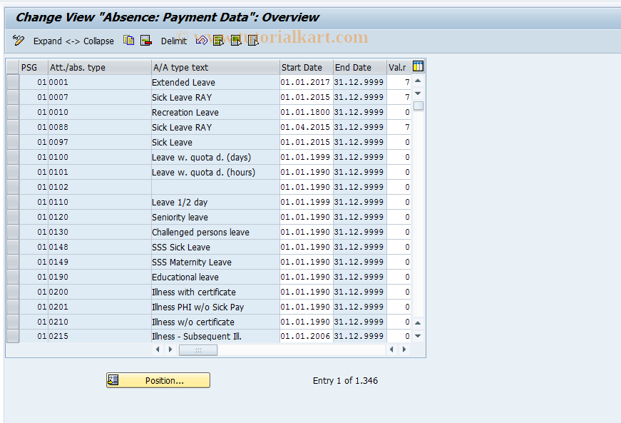 SAP TCode S_AHR_61005493 - IMG Activity: OHADOE514