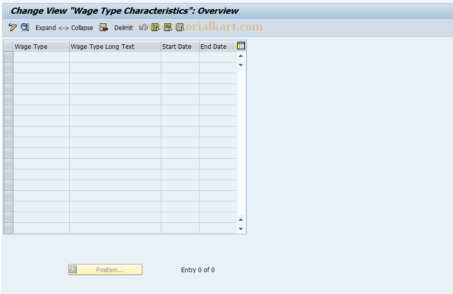 SAP TCode S_AHR_61005537 - IMG activity: OHAESZ224