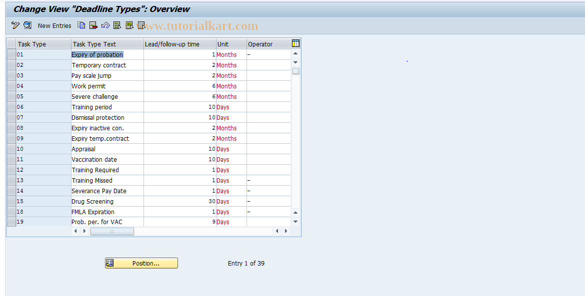 SAP TCode S_AHR_61005538 - IMG Activity: OHADOE520