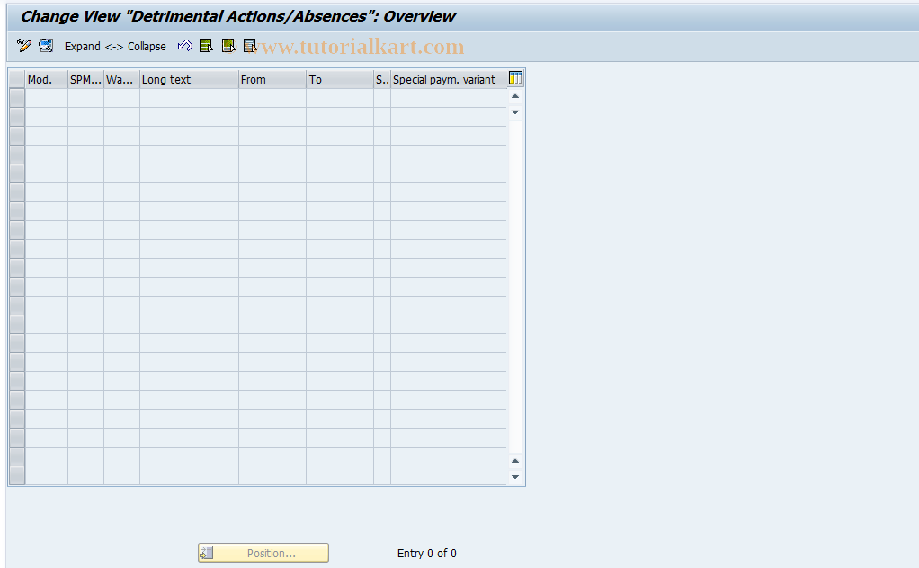 SAP TCode S_AHR_61005556 - IMG activity: OHAESZ110