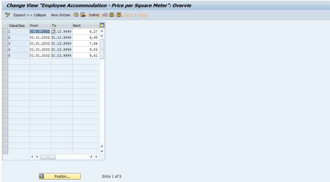 SAP TCode S_AHR_61005574 - IMG Activity: OHADT5D750