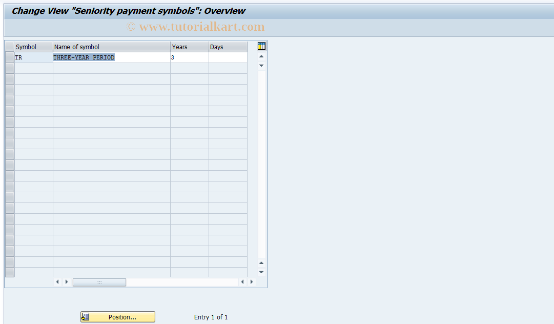 SAP TCode S_AHR_61005575 - IMG activity: OHAEAN1B