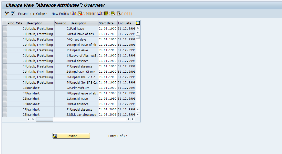 SAP TCode S_AHR_61005583 - IMG Activity: OHADOE512