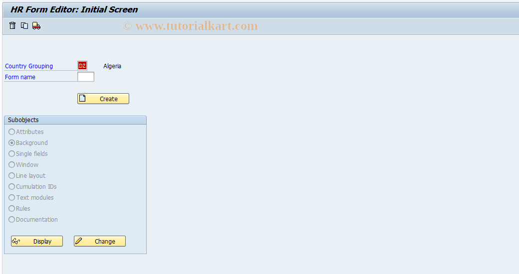 SAP TCode S_AHR_61005593 - IMG-Aktivität: SIMG_OHAL615