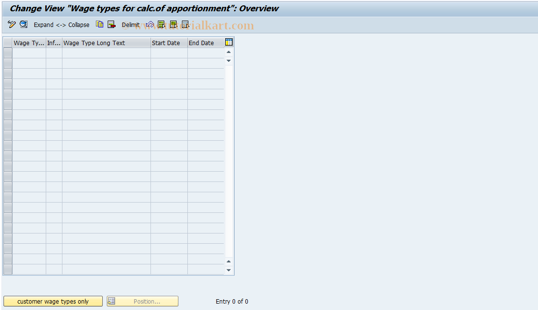 SAP TCode S_AHR_61005611 - IMG activity: OHAESZ250