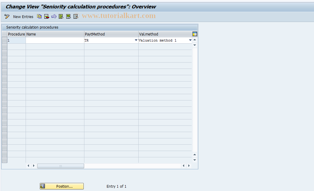 SAP TCode S_AHR_61005615 - IMG activity: OHAEAN3A