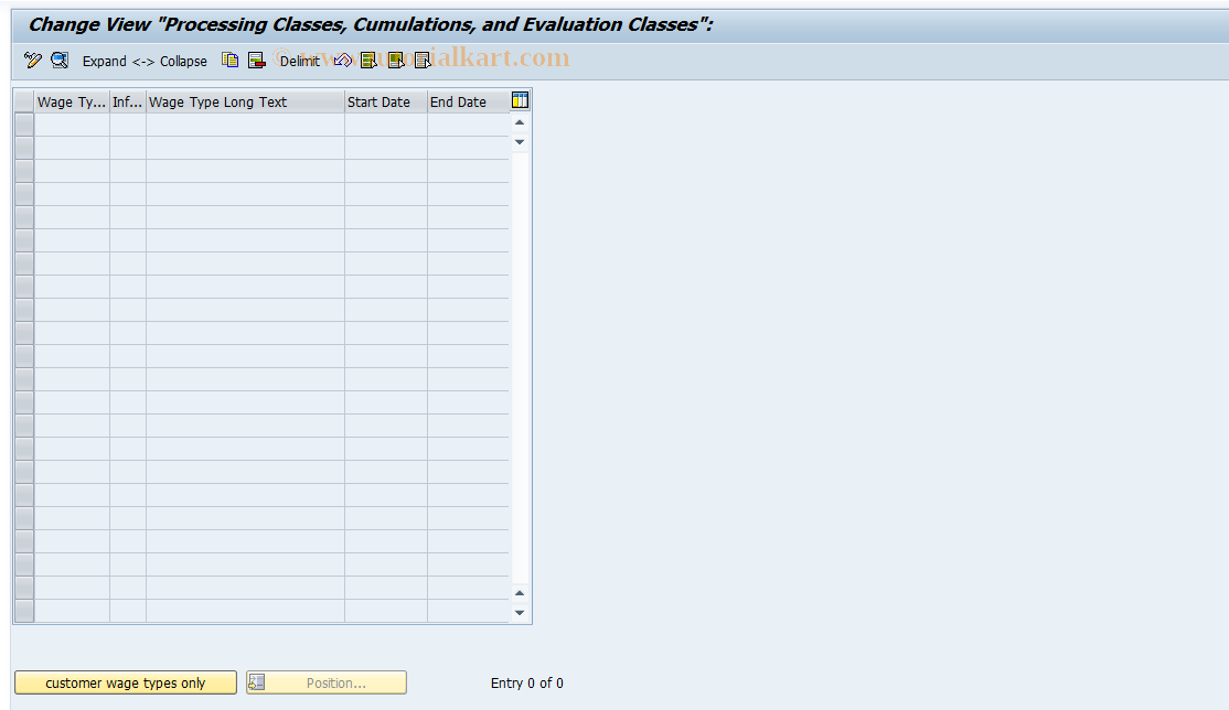 SAP TCode S_AHR_61005621 - IMG-Aktivität: OHALWT040