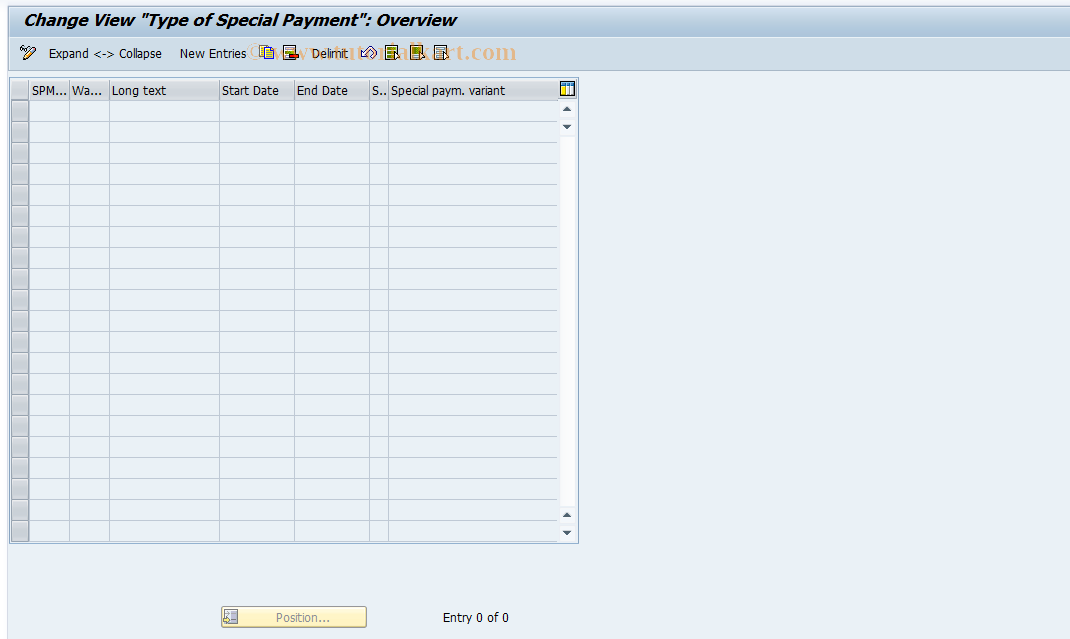 SAP TCode S_AHR_61005624 - IMG activity: OHAESZ020