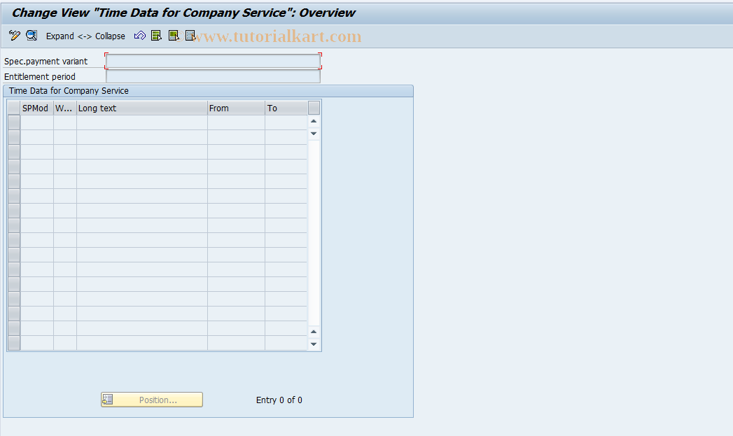 SAP TCode S_AHR_61005653 - IMG activity: OHAESZ050