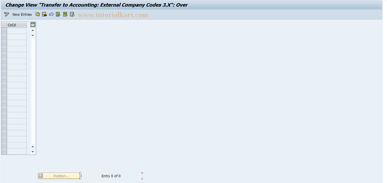 SAP TCode S_AHR_61005714 - IMG-Aktivität: OHALRI090