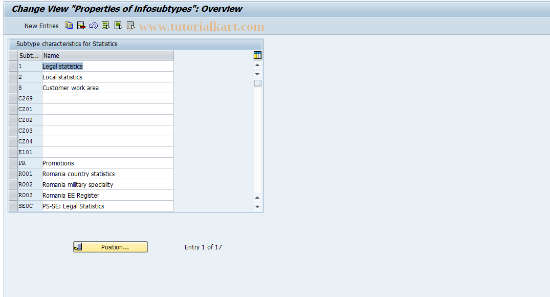 SAP TCode S_AHR_61005766 - IMG-Aktivität: OHAVESTP