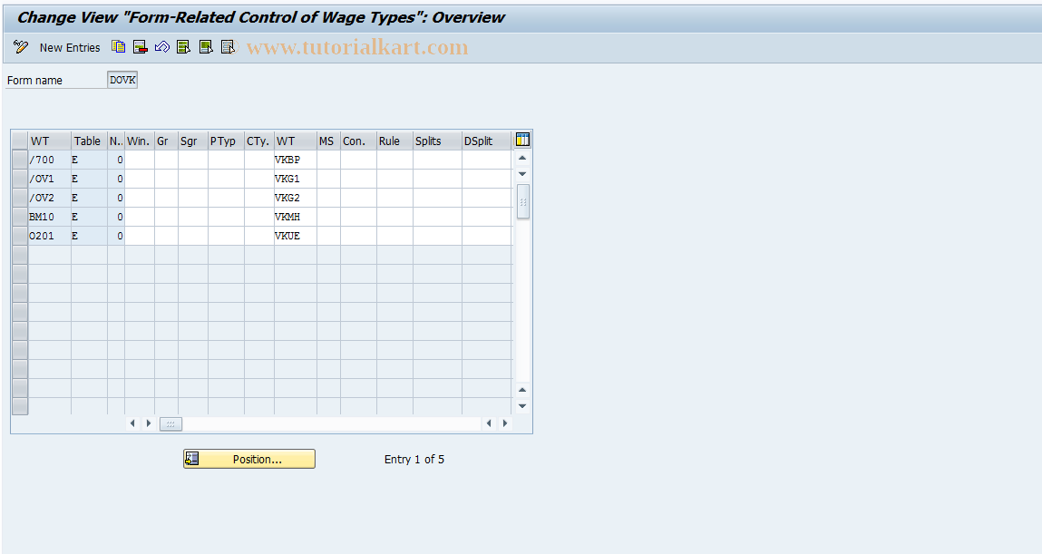 SAP TCode S_AHR_61005776 - IMG Activity: OHADT512E012