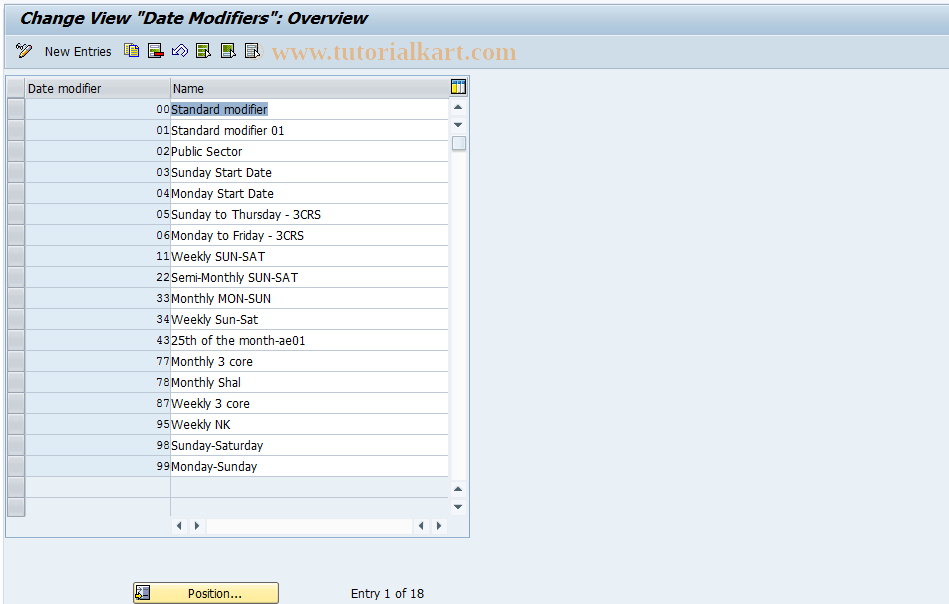 SAP TCode S_AHR_61005777 - IMG-Aktivität: OHAVUM014