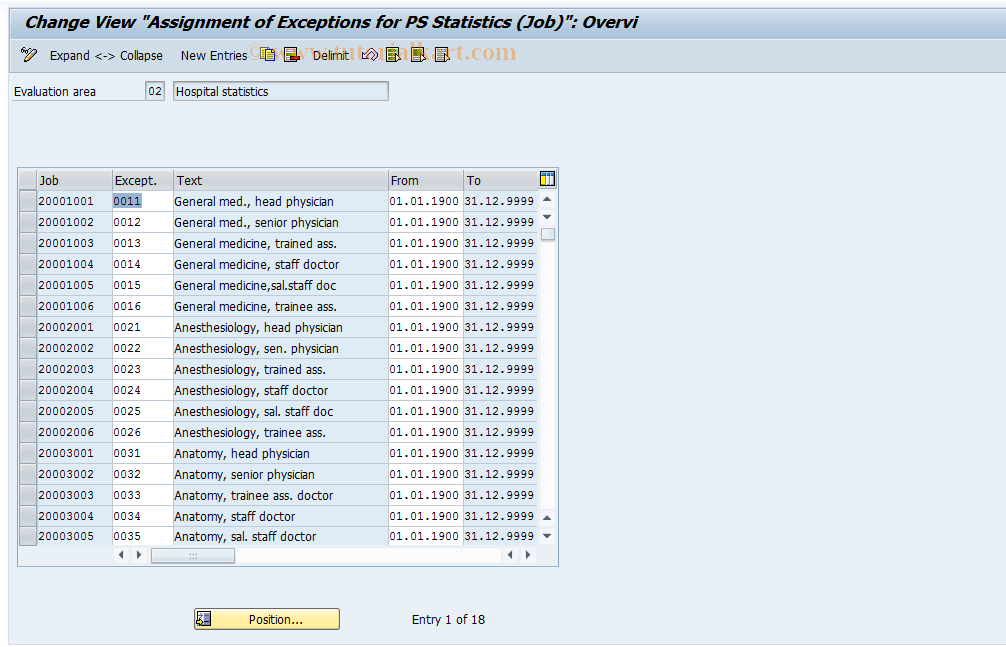 SAP TCode S_AHR_61005783 - IMG Activity: OHADT5D7Z02