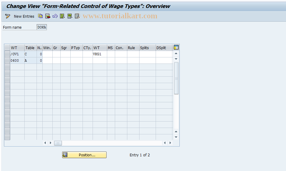 SAP TCode S_AHR_61005798 - IMG Activity: OHADT512E023