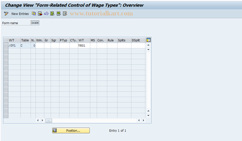 SAP TCode S_AHR_61005801 - IMG Activity: OHADT512E021