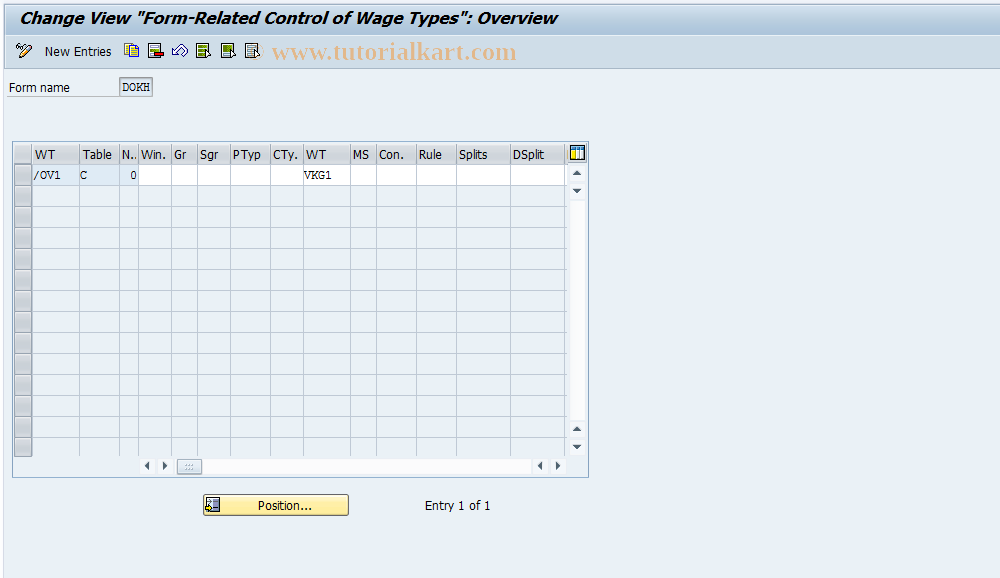 SAP TCode S_AHR_61005804 - IMG Activity: OHADT512E022