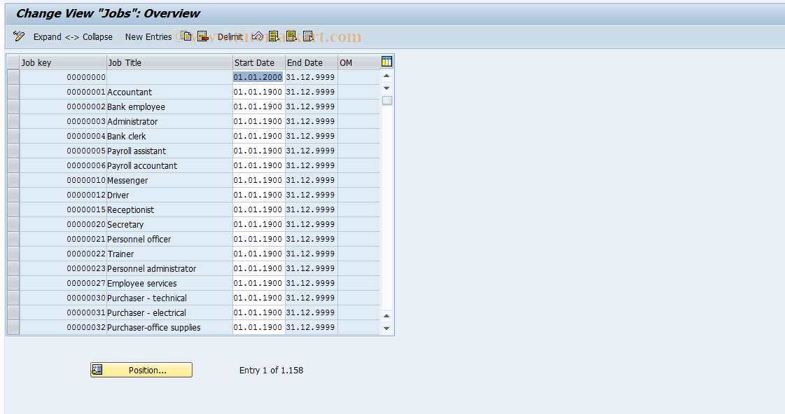 SAP TCode S_AHR_61005808 - IMG Activity: OHADT51302