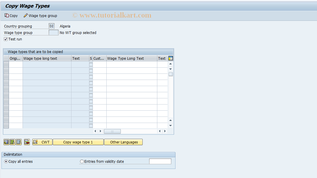 SAP TCode S_AHR_61005835 - IMG Activity: OHADOE141