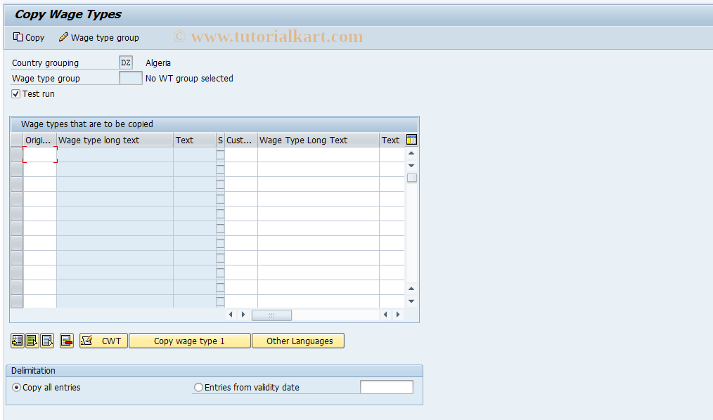 SAP TCode S_AHR_61005843 - IMG Activity: OHADOE143